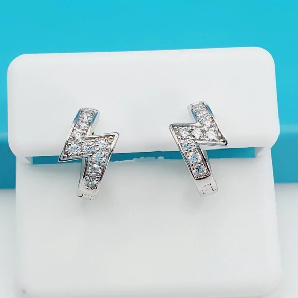"925 Sterling Silver CZ Beautiful Earrings for Women, 1USPAR4273 - Picture 1 of 11